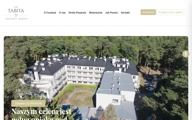 Tak wygląda strona firmy Tabita Konstancin